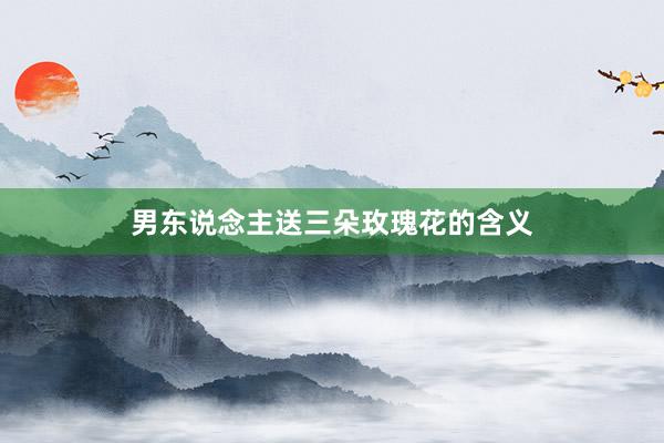 男东说念主送三朵玫瑰花的含义