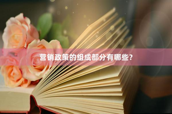 营销政策的组成部分有哪些？